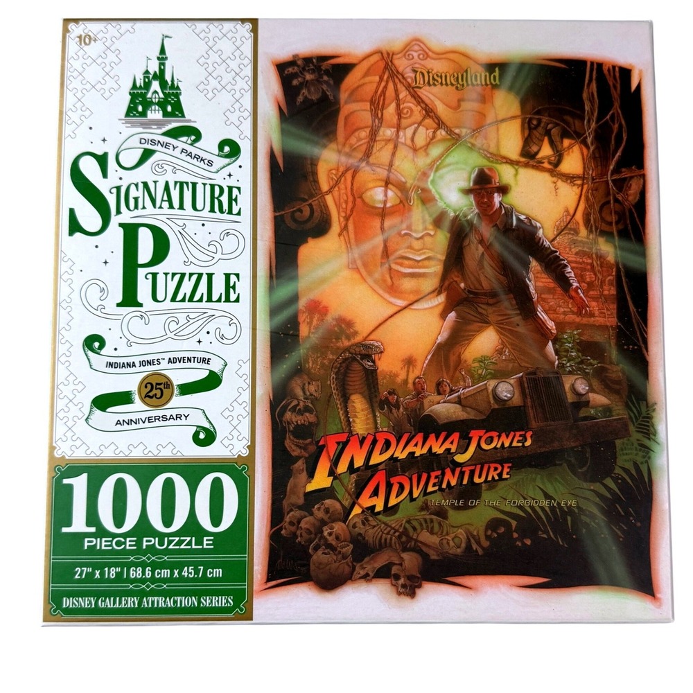 Disney Parks Indiana Jones Adventure Puzzle 1000pc Gallery Attraction Series